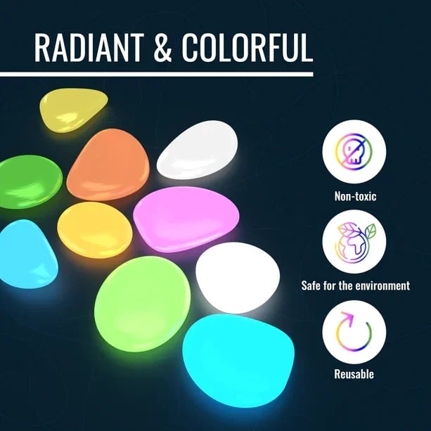 🏆Flash Sale⚡Glow In The Dark Rocks - Illuminate Your Outdoors with Enchanting Glow!