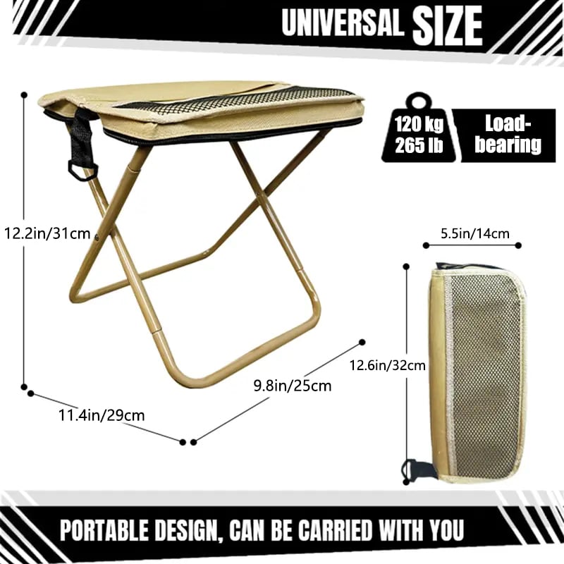 🪑Ultra-Light Folding Stool – Supports Up to 265 lbs