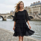 🎁Women's Elegant Layered Ruffle Sleeve Dress – Effortless Style for Every Occasion💃