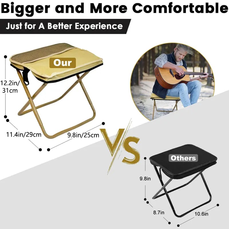 🪑Ultra-Light Folding Stool – Supports Up to 265 lbs
