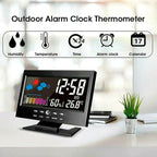 🔥Digital LED Temperature Humidity Monitor Weather Forecast LED Table Alarm Clock