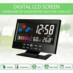 🔥Digital LED Temperature Humidity Monitor Weather Forecast LED Table Alarm Clock