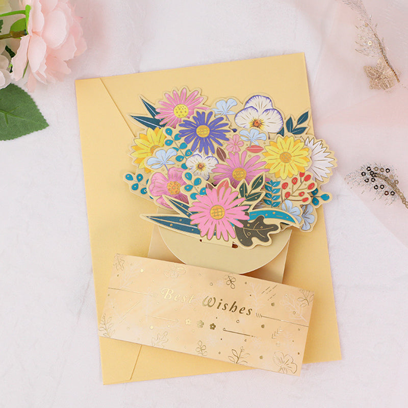 3D Flower Standing Greeting Cards（Give mom the unique love that blooms like a flower）