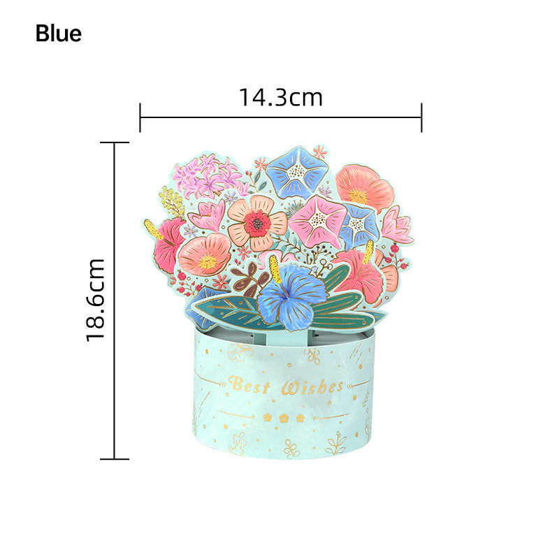 3D Flower Standing Greeting Cards（Give mom the unique love that blooms like a flower）