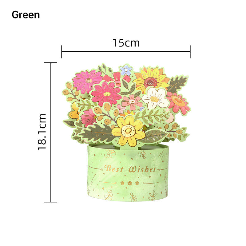 3D Flower Standing Greeting Cards（Give mom the unique love that blooms like a flower）