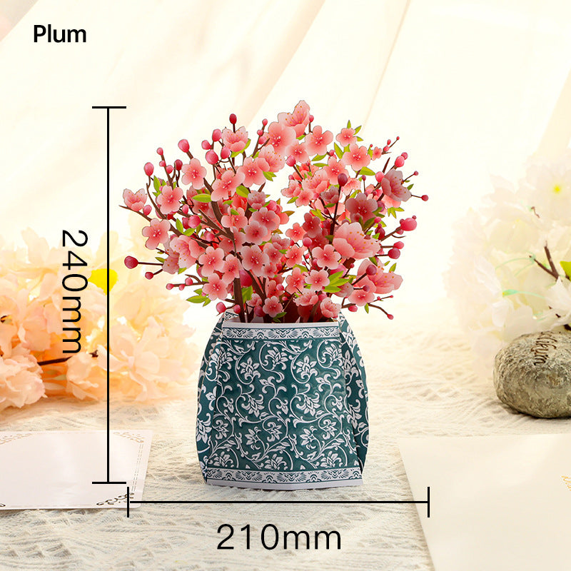 3D Flower Standing Greeting Cards（Give mom the unique love that blooms like a flower）