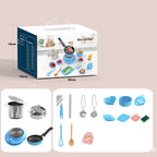 🎁[Best Gift For Kid]🍳Children's Real Cooking Mini Kitchen Toys - 22 PCS Set