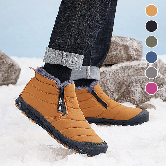 🔥venta caliente 🔥Botas de invierno cálidas con forro de piel sintética Botas de nieve impermeables para uso al aire libre