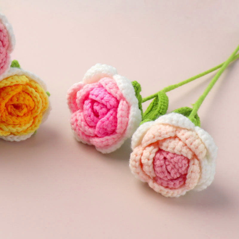 Handmade Crochet Roses & Tulips Flowers
