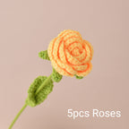 Handmade Crochet Roses & Tulips Flowers