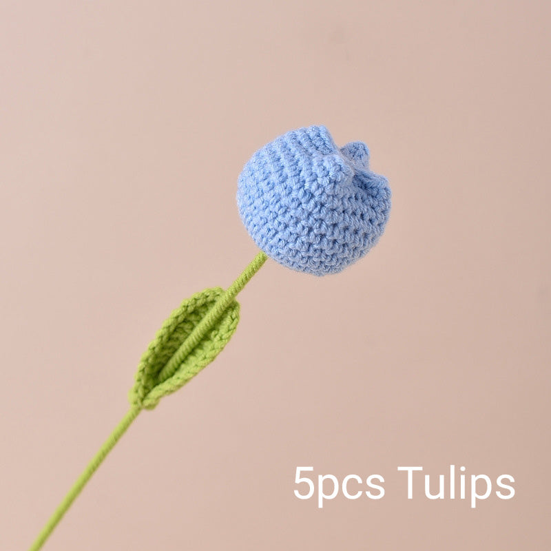Handmade Crochet Roses & Tulips Flowers