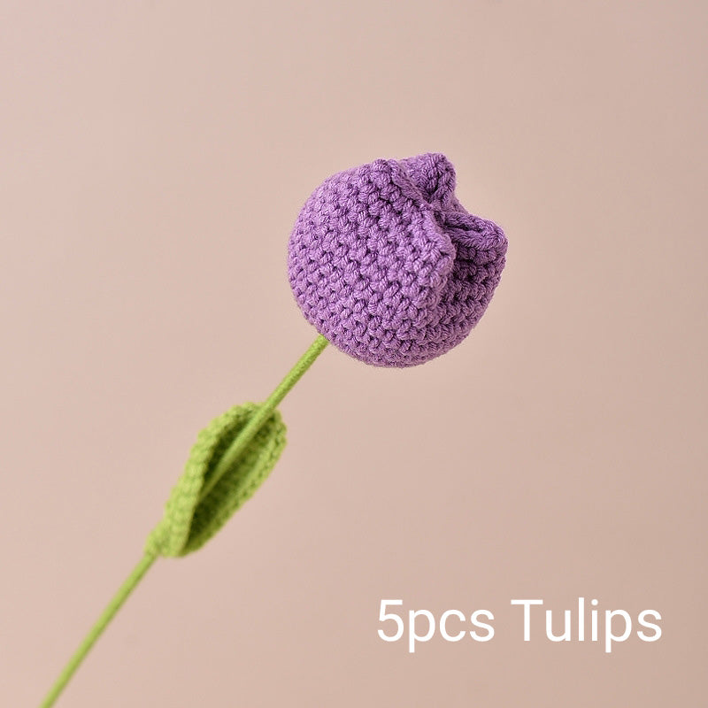 Handmade Crochet Roses & Tulips Flowers