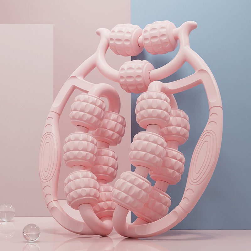 🔥Double Row Roller Leg Clamp Massager