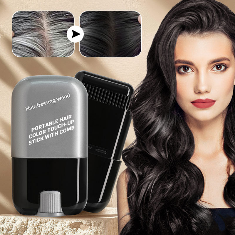 🔥✨ Portable Hair Color Stick with Built-In Comb - Quick and easy coverage!