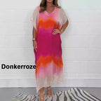 ✨Women Comfortable Casual Chiffon Dip Dye Dress