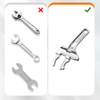 Reversible Sink Wrench With 6-68mm Jaw Opening