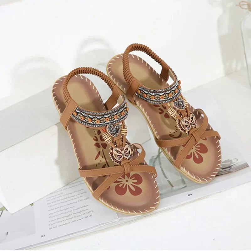 💎 Bohemian Orthopedic Sandals – Arch Support, Non-Slip Sole & Barefoot Comfort for All-Day Wear 🌈👣