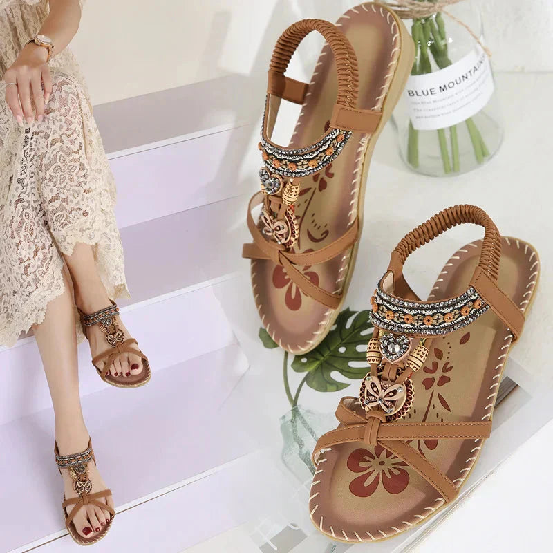 💎 Bohemian Orthopedic Sandals – Arch Support, Non-Slip Sole & Barefoot Comfort for All-Day Wear 🌈👣