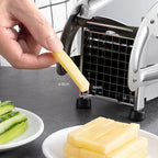 🥔Stainless Steel Potato & Vegetable Slicer | Strong Suction Base, One-Hand Operation ✨