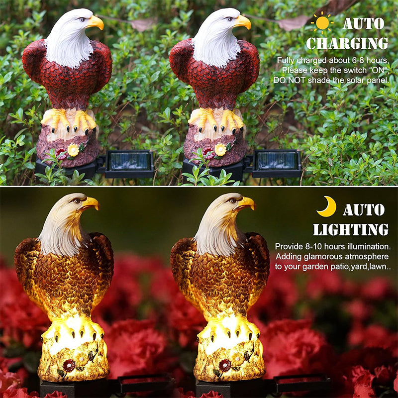 Outdoor Eagle Design Solar Powered Garden Stake Light