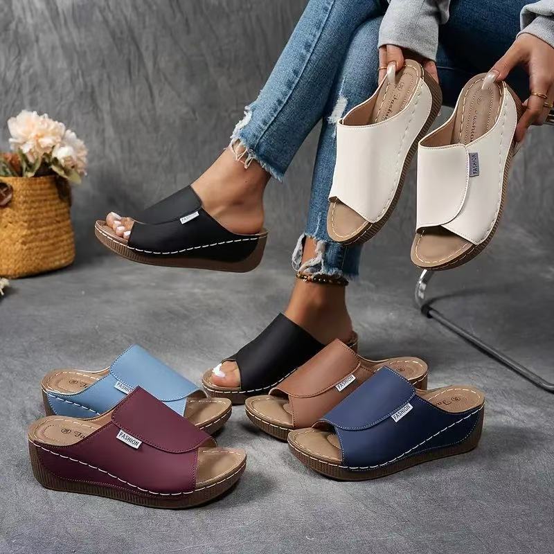 🔥Women's Casual Wedge Slide Sandals