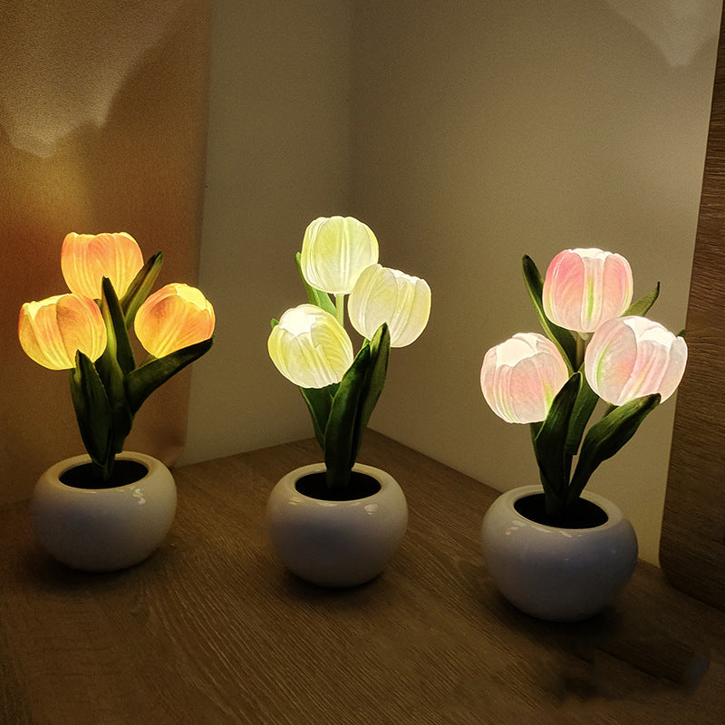 LED Tulip Night Light Flower Table Lamp🌷✨
