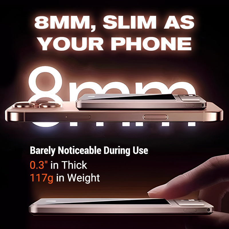 Ultra-thin Fast Charging with Built-in Bracket Lanyard Magnetic Wireless External Battery Mobile Power Supply