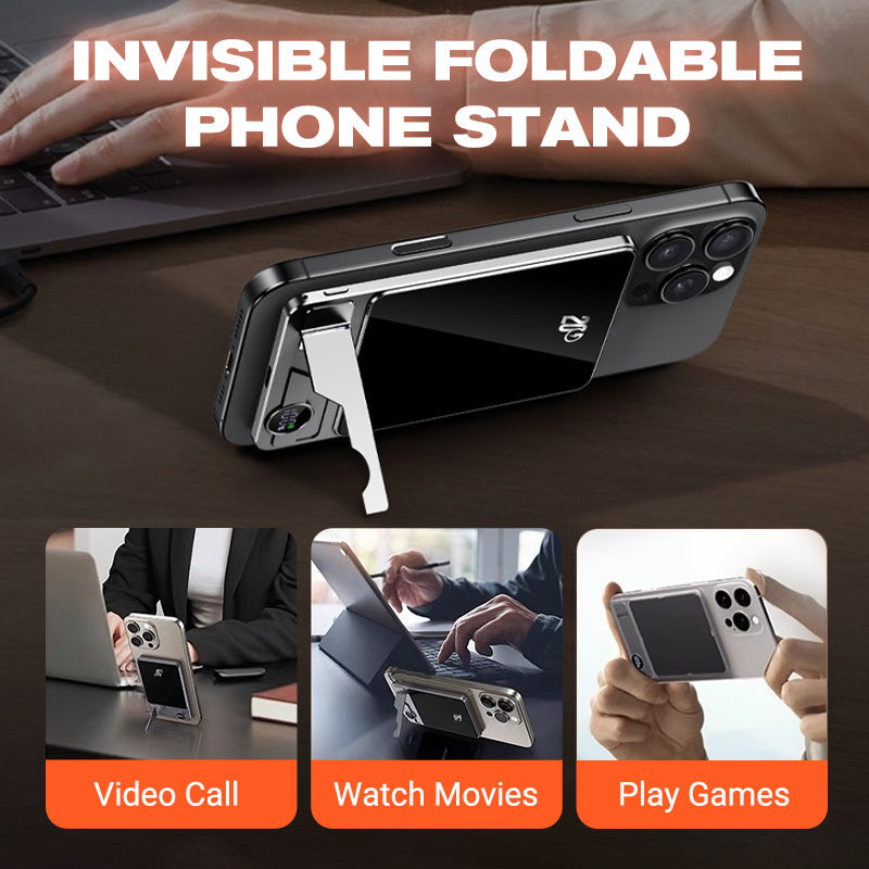 Ultra-thin Fast Charging with Built-in Bracket Lanyard Magnetic Wireless External Battery Mobile Power Supply