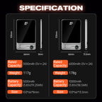 Ultra-thin Fast Charging with Built-in Bracket Lanyard Magnetic Wireless External Battery Mobile Power Supply