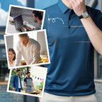 💥Men's Loose Cool Breathable Lapel T-Shirt