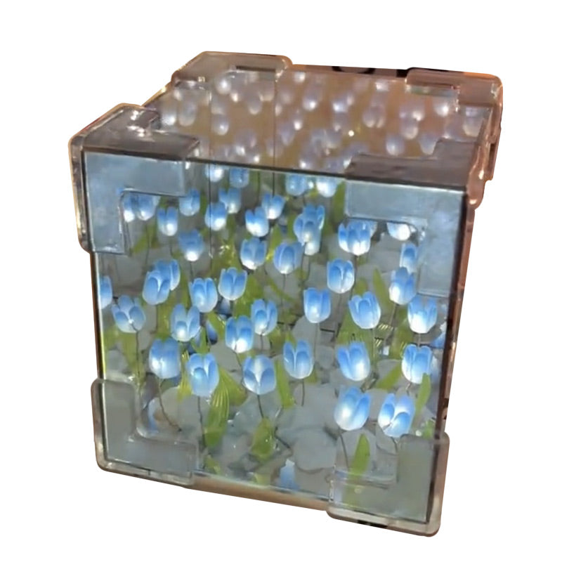 🎁🎄Magic Cube DIY Tulip Mirror Light