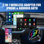 2-in-1 Draadloze Adapter voor iPhone & Android Auto
