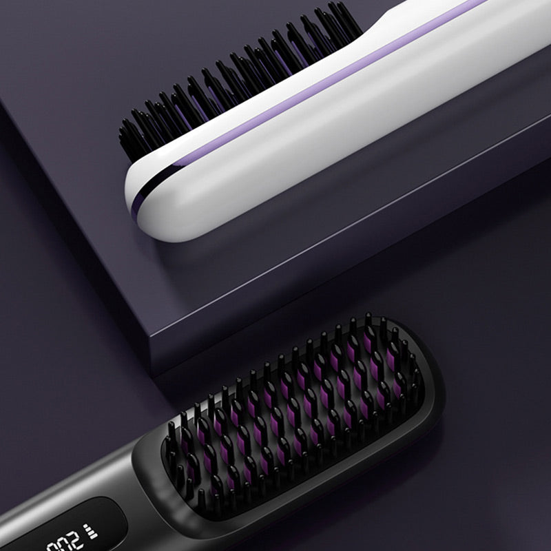 🎁Wireless Ceramic Heating Hair Straightening Comb