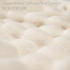 🛏️Thickened Rabbit Plush&Milk Velvet Cover Blanket🍂Wrap up in Ultimate Comfort
