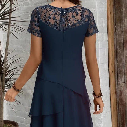 🔥Hot Sale🔥Women's Layered Mesh A-Line Midi Dress