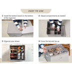 👟 Transparent, Foldable PVC Shoe Box, Waterproof Shoe Organiser For The Office