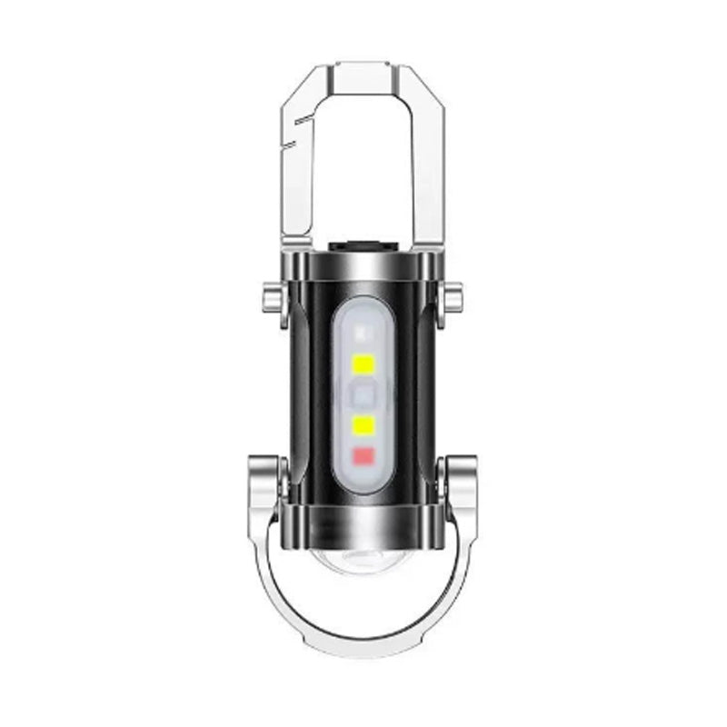 🔦💡 Keychain Flashlight – LED+COB dual light, 7 modes for every need. Ultra-light 29g – clip it on your keys or jacket. Never be caught in the dark again – safe walks, every time! 🚶✅