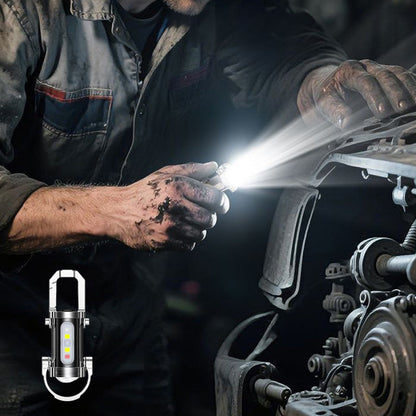 🔦💡 Keychain Flashlight – LED+COB dual light, 7 modes for every need. Ultra-light 29g – clip it on your keys or jacket. Never be caught in the dark again – safe walks, every time! 🚶✅