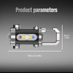 🔦💡 Keychain Flashlight – LED+COB dual light, 7 modes for every need. Ultra-light 29g – clip it on your keys or jacket. Never be caught in the dark again – safe walks, every time! 🚶✅