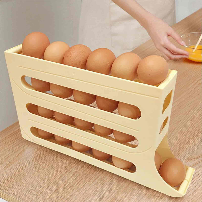 🎉 Automatic Rolling Egg Holder for Fridge 🥚