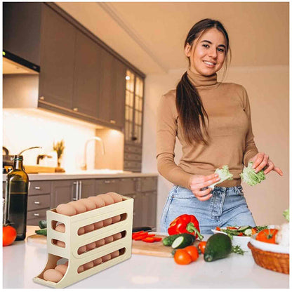 🎉 Automatic Rolling Egg Holder for Fridge 🥚