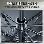 12-Rib Large Foldable Windproof Umbrella