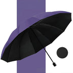12-Rib Large Foldable Windproof Umbrella
