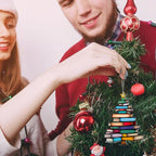 Book Stack Christmas Tree Suncatcher