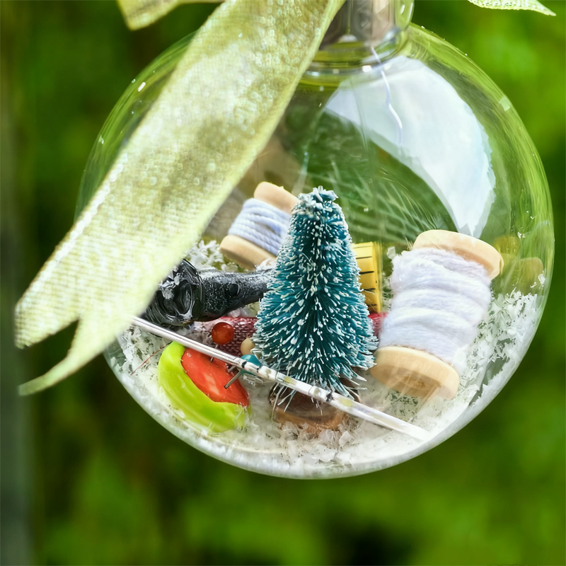 🎄  Holiday Sewing Snow Globe -DIY Craft Ornament with Glitter & Mini Figures, Festive Decor for Tree or Gift 🧵📦