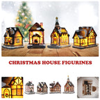 Miniature LED Lighted Christmas Village House