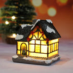 Miniature LED Lighted Christmas Village House