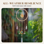 Iridescent Glass Chip Ring Wind Chime