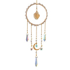 Iridescent Glass Chip Ring Wind Chime