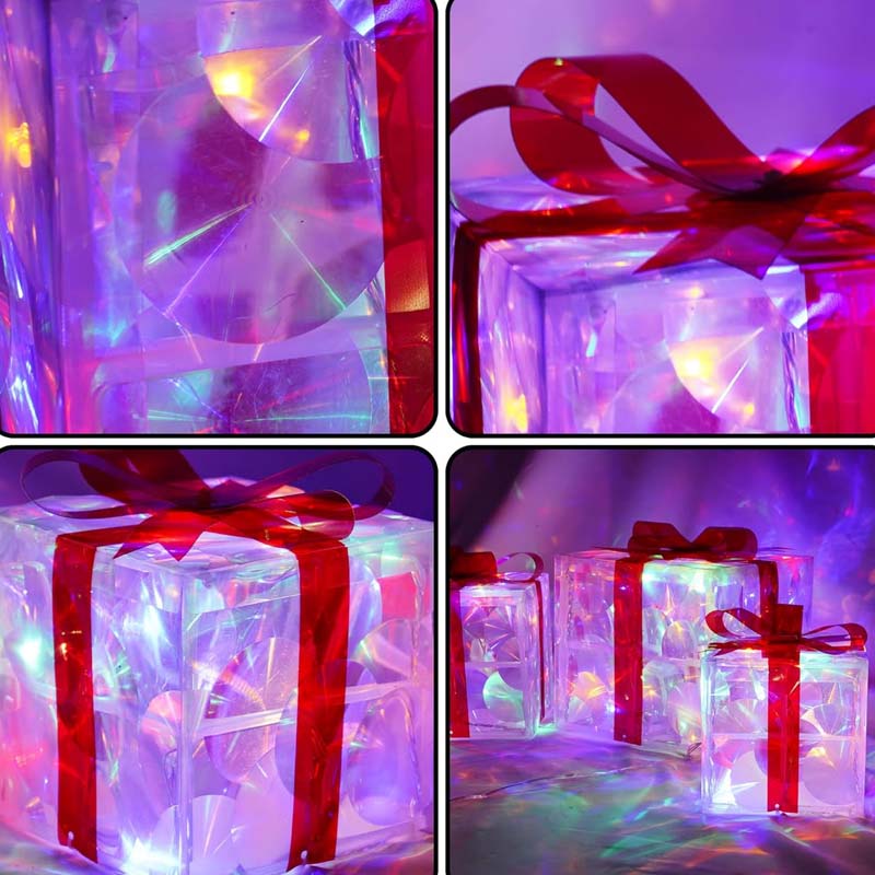 🎄Glowing Christmas Gift Box Decorations